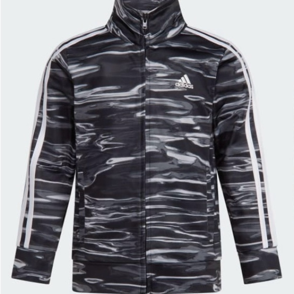 Adidas Black and White Track Jacket - Young S. L (14-16)
